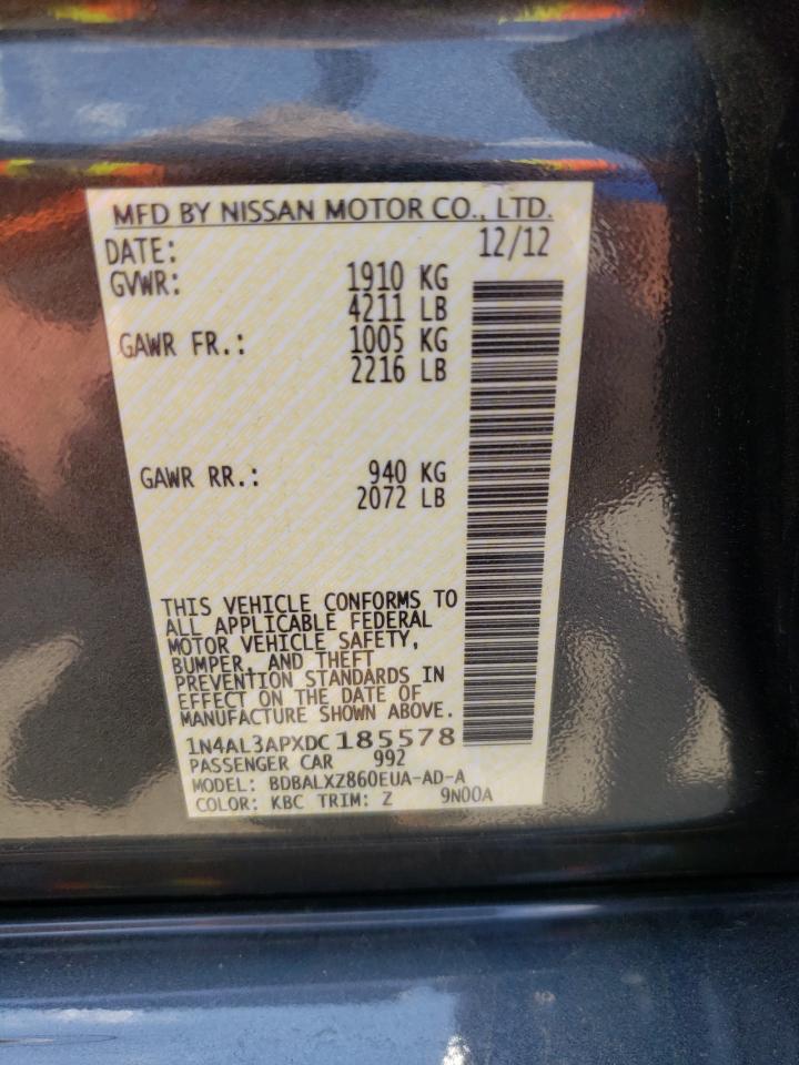 Photo 10 from auction – 2013 NISSAN ALTIMA 2.5 with VIN 1N4AL3APXDC185578