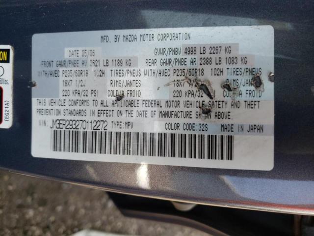 Photo 10 from auction – 2007 MAZDA CX-7 with VIN JM3ER293270112272