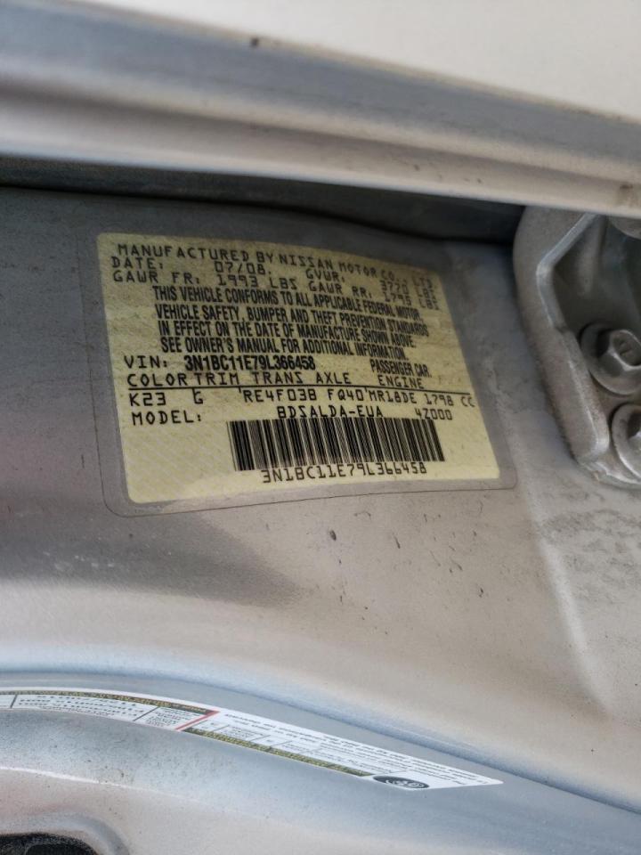 Photo 20 from auction – 2009 NISSAN VERSA S with VIN 3N1BC11E79L366458