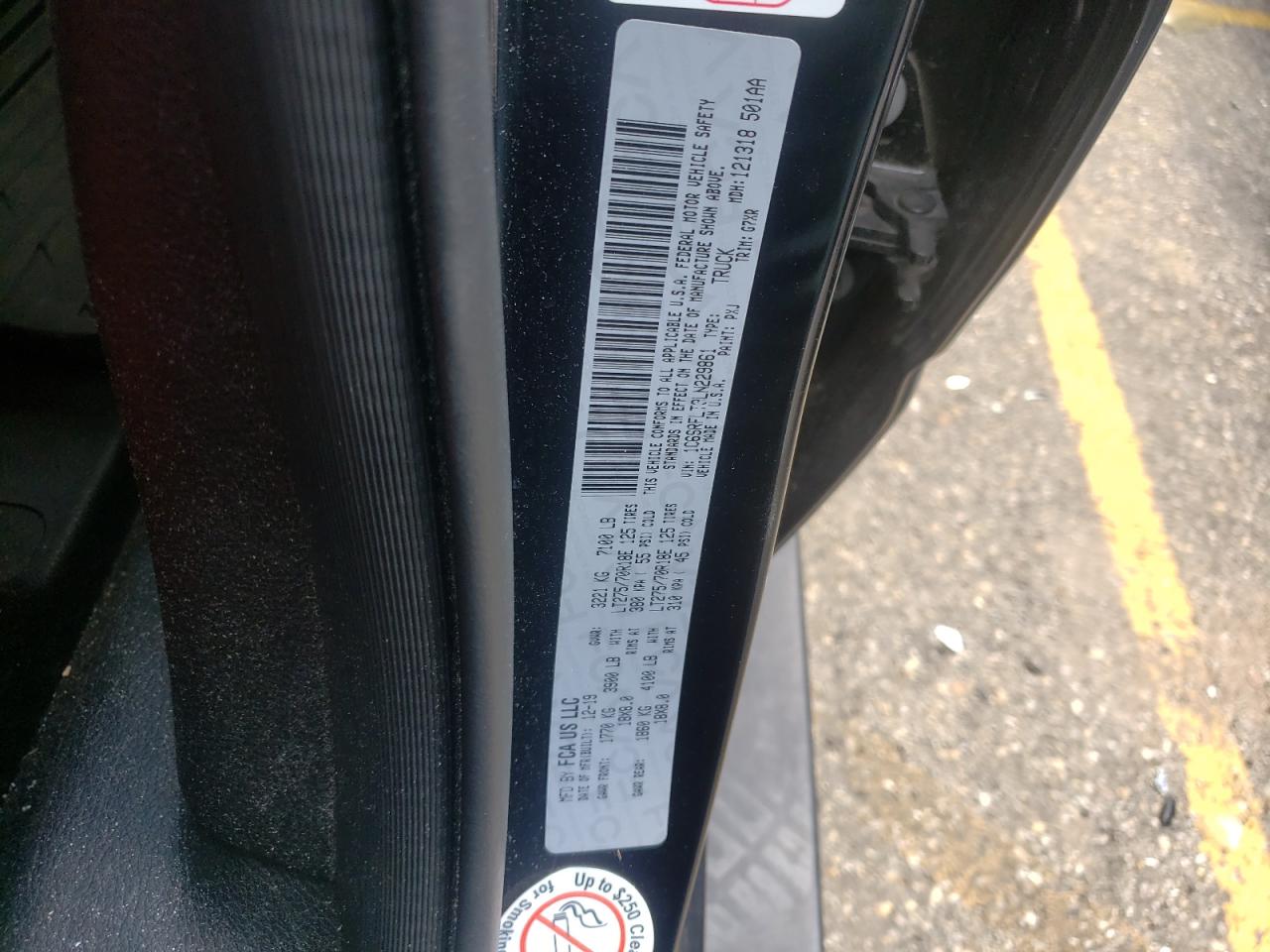 Photo 10 from auction – 2020 RAM 1500 REBEL with VIN 1C6SRFLT3LN229861