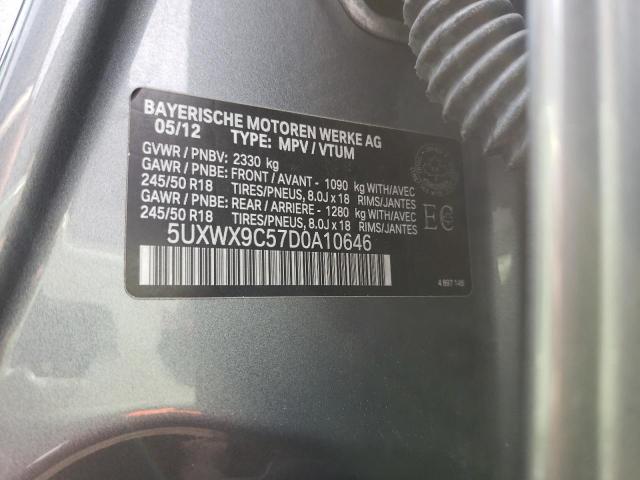 Photo 10 from auction – 2013 BMW X3 XDRIVE2 with VIN 5UXWX9C57D0A10646