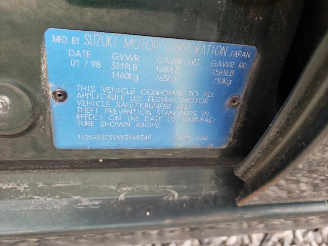 Photo 10 from auction – 1998 SUZUKI ESTEEM GL with VIN JS2GB31S1W5149349