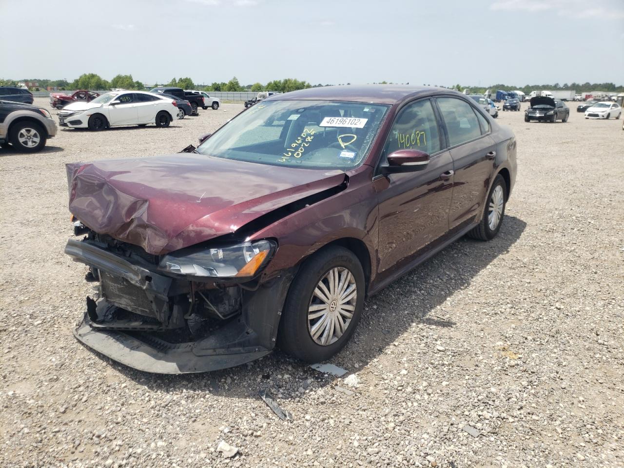Photo 12 from auction – 2014 VOLKSWAGEN PASSAT S with VIN 1VWAP7A34EC002869