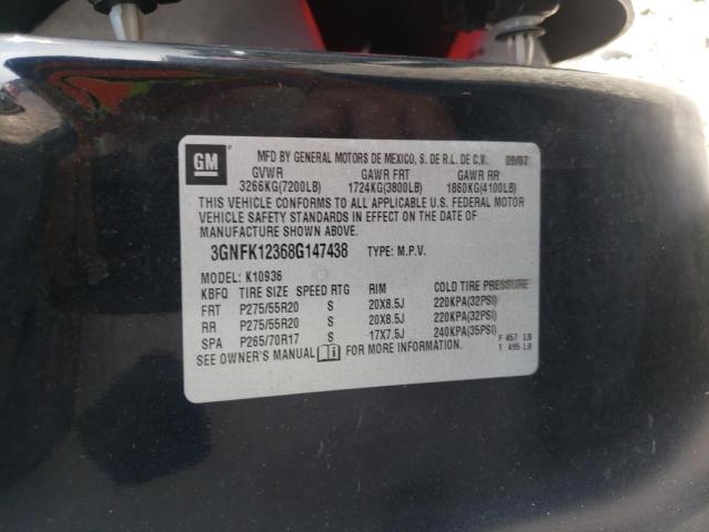 Photo 10 from auction – 2008 CHEVROLET AVALANCHE with VIN 3GNFK12368G147438
