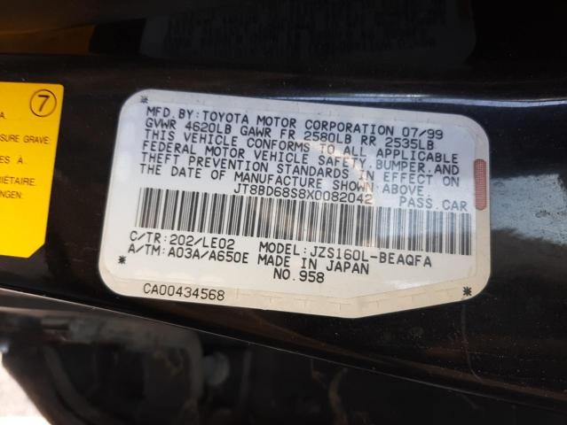 Photo 10 from auction – 1999 LEXUS GS 300 with VIN JT8BD68S8X0082042