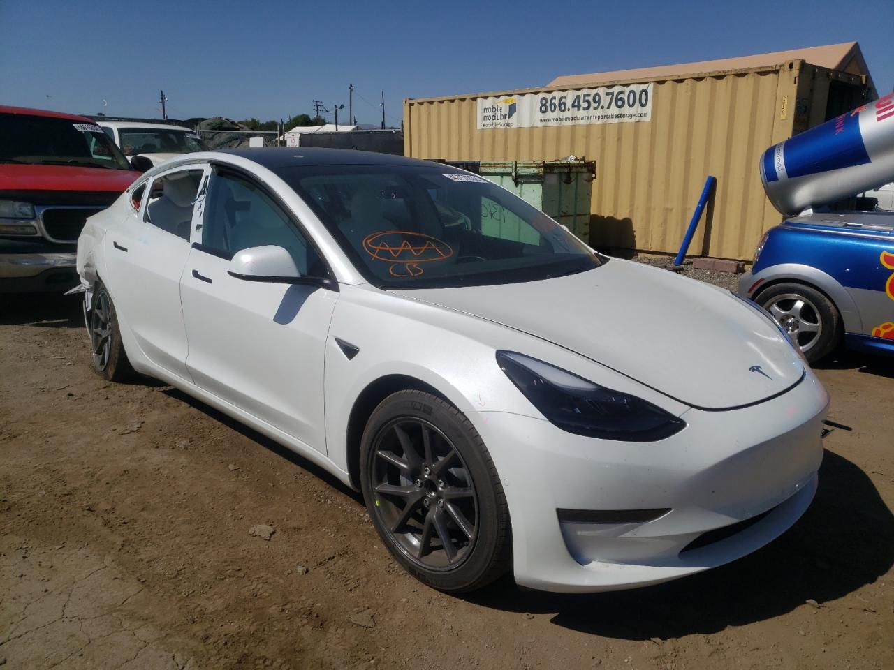 TESLA MODEL 3 2021 with VIN 5YJ3E1EA8MF873296 - Photo from auction