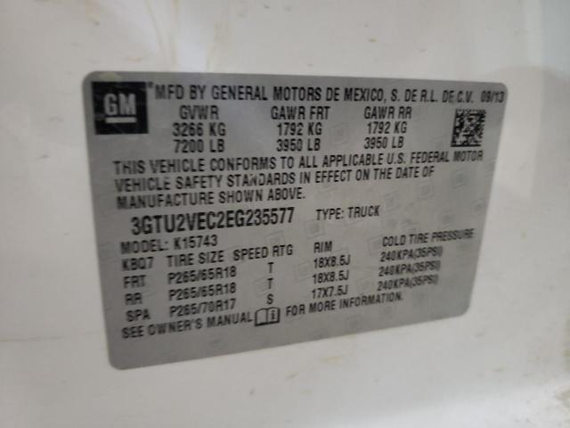 Фото 10 с аукциона – 2014 GMC SIERRA K15 с VIN 3GTU2VEC2EG235577