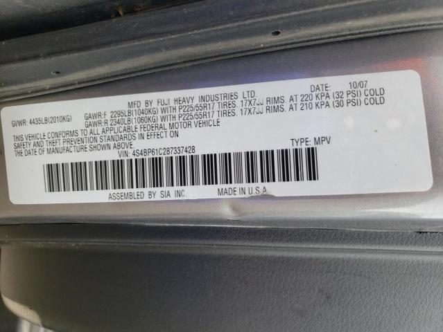 Photo 10 from auction – 2008 SUBARU OUTBACK 2. with VIN 4S4BP61C287337428
