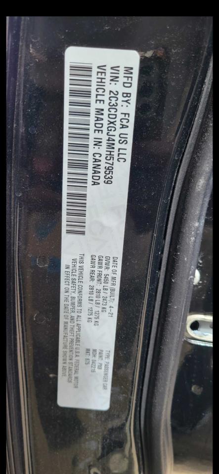 Photo 17 from auction – 2021 DODGE CHARGER SC with VIN 2C3CDXGJ4MH579539