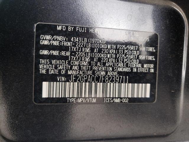 Photo 10 from auction – 2015 SUBARU XV CROSSTR with VIN JF2GPACC7F8239711