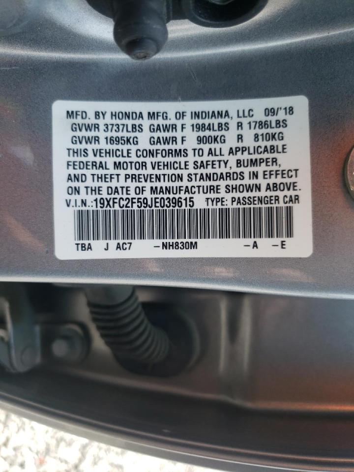 Photo 10 from auction – 2018 HONDA CIVIC LX with VIN 19XFC2F59JE039615