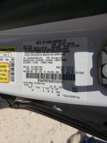 Photo 10 from auction – 2016 FORD FUSION SE with VIN 3FA6P0H76GR376354