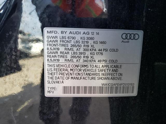 Photo 10 from auction – 2015 AUDI Q7 PREMIUM with VIN WA1CGAFE4FD013153