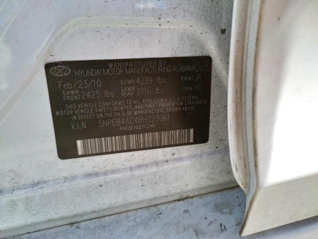 Photo 10 from auction – 2011 HYUNDAI SONATA GLS with VIN 5NPEB4AC4BH023061