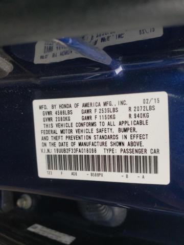 Photo 10 from auction – 2015 ACURA TLX with VIN 19UUB2F33FA018098