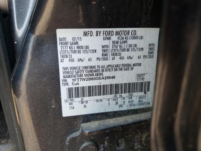Photo 10 from auction – 2016 FORD F250 SUPER with VIN 1FT7W2B60GEA25648