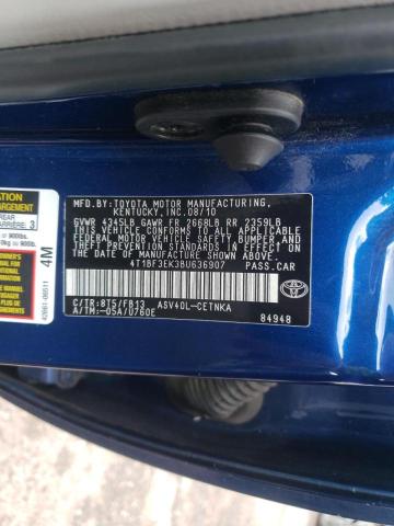 صورة رقم 10 من المزاد - 2011 TOYOTA CAMRY BASE مع VIN 4T1BF3EK3BU636907