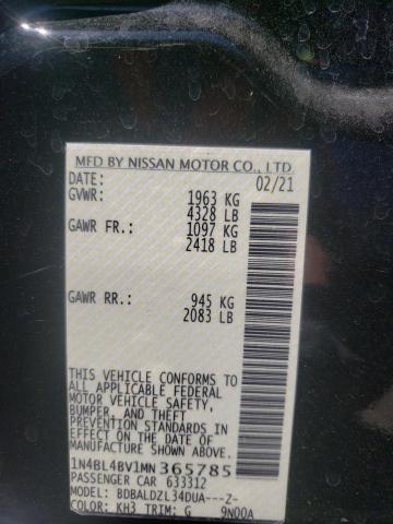 Photo 10 from auction – 2021 NISSAN ALTIMA S with VIN 1N4BL4BV1MN365785