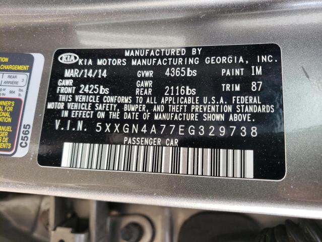 Photo 10 from auction – 2014 KIA OPTIMA EX with VIN 5XXGN4A77EG329738