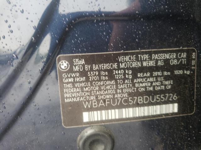 Photo 10 from auction – 2011 BMW 535 XI with VIN WBAFU7C57BDU55726