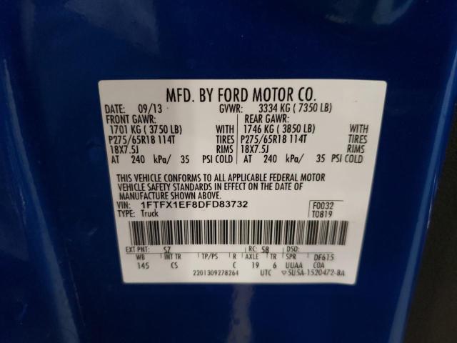 Photo 10 from auction – 2013 FORD F150 SUPER with VIN 1FTFX1EF8DFD83732