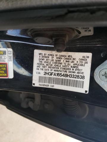 Photo 10 from auction – 2008 HONDA CIVIC LX with VIN 2HGFA16548H332838