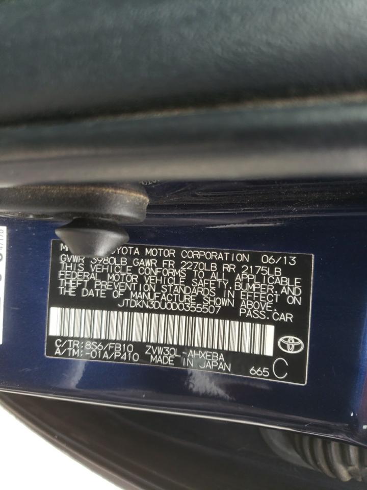 Photo 10 from auction – 2013 TOYOTA PRIUS with VIN JTDKN3DU0D0355507