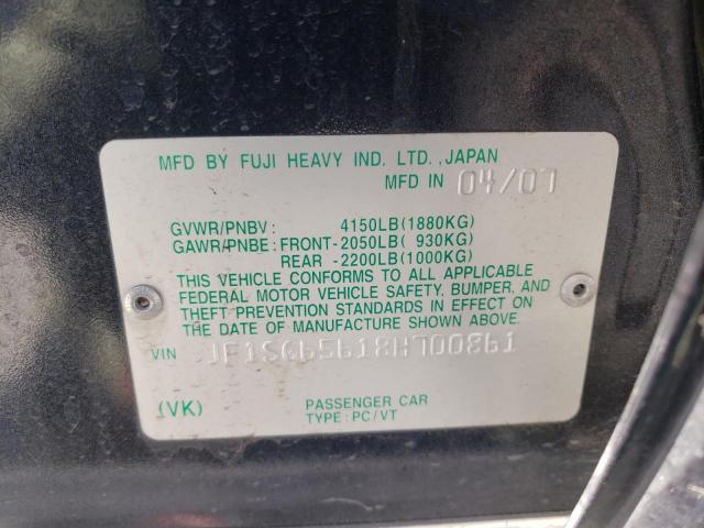 Foto 10 de la subasta – 2008 SUBARU FORESTER 2 con VIN JF1SG65618H700861