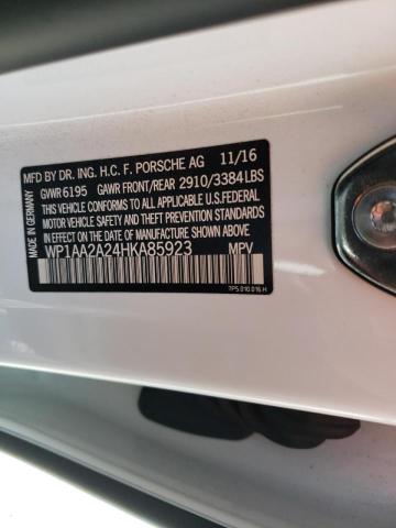 Photo 10 from auction – 2017 PORSCHE CAYENNE with VIN WP1AA2A24HKA85923