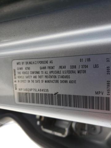 Photo 10 from auction – 2005 PORSCHE CAYENNE S with VIN WP1AB29P75LA64535