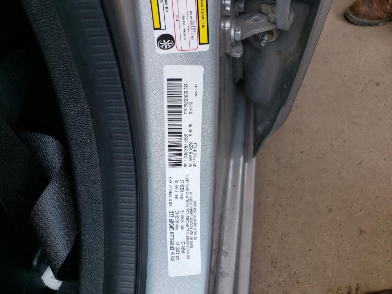 Photo 10 from auction – 2014 DODGE AVENGER SX with VIN 1C3CDZCB9EN130666