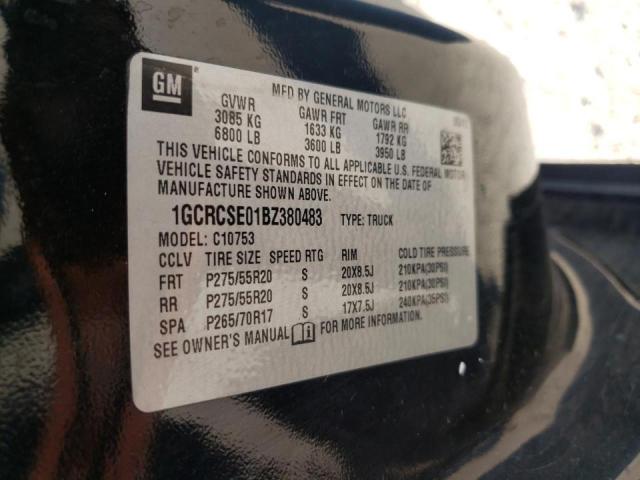 Photo 10 from auction – 2011 CHEVROLET SILVERADO with VIN 1GCRCSE01BZ380483