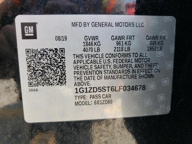 Photo 10 from auction – 2020 CHEVROLET MALIBU LT with VIN 1G1ZD5ST6LF034678