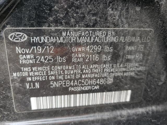 Photo 10 from auction – 2013 HYUNDAI SONATA GLS with VIN 5NPEB4AC5DH648684
