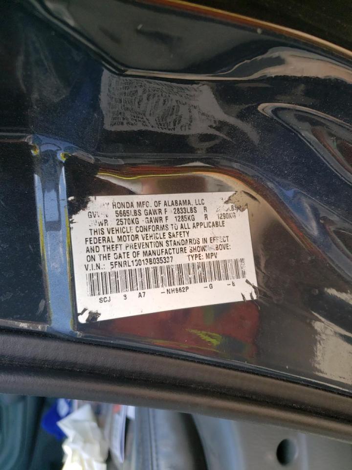 Photo 10 from auction – 2003 HONDA ODYSSEY EX with VIN 5FNRL18013B035337