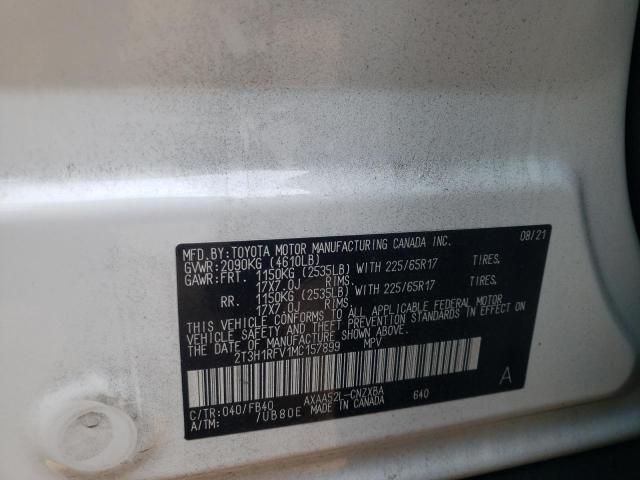 Photo 10 from auction – 2021 TOYOTA RAV4 LE with VIN 2T3H1RFV1MC157899