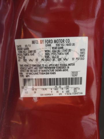 Photo 10 from auction – 2011 FORD ESCAPE LIM with VIN 1FMCU9E75BKB61085