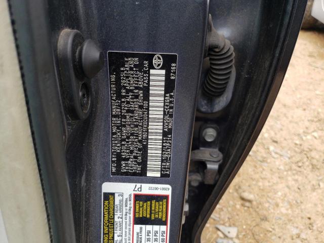 Photo 10 from auction – 2012 TOYOTA CAMRY HYBR with VIN 4T1BD1FK0CU047100