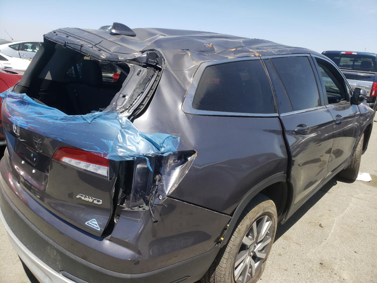 Photo 10 from auction – 2021 HONDA PILOT EXL with VIN 5FNYF6H56MB083817