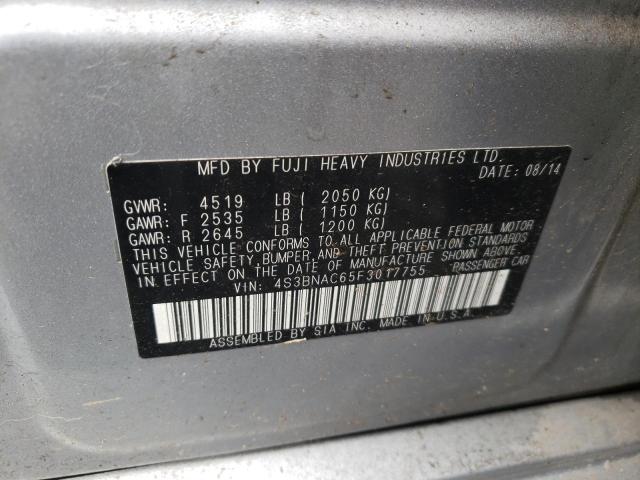 Photo 10 from auction – 2015 SUBARU LEGACY 2.5 with VIN 4S3BNAC65F3017755