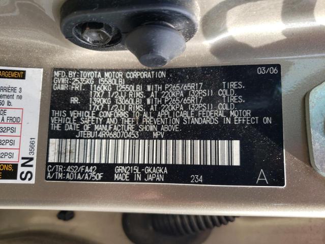 Photo 10 from auction – 2006 TOYOTA 4RUNNER SR with VIN JTEBU14R968070453