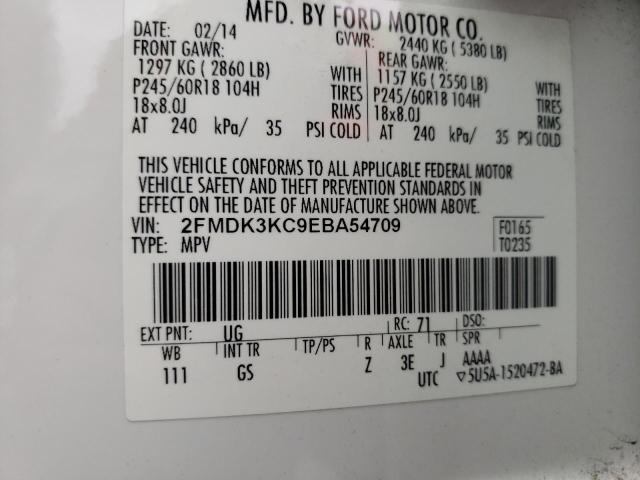 Photo 10 from auction – 2014 FORD EDGE LIMIT with VIN 2FMDK3KC9EBA54709