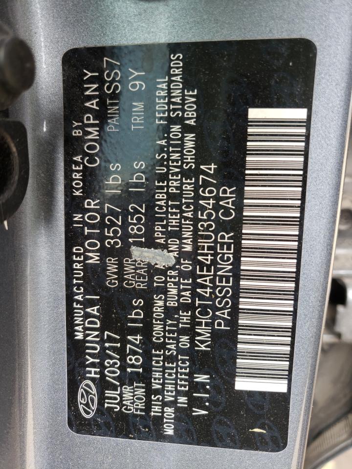 Photo 10 from auction – 2017 HYUNDAI ACCENT SE with VIN KMHCT4AE4HU354674