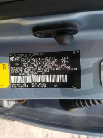 Photo 10 from auction – 2005 LEXUS RX 330 with VIN JTJHA31UX50082990