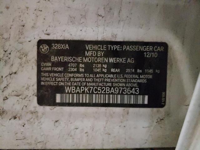 Photo 10 from auction – 2011 BMW 328 XI with VIN WBAPK7C52BA973643