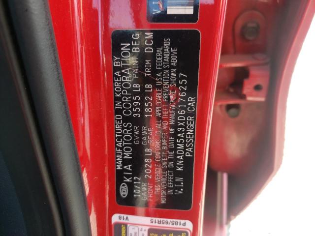 Photo 10 from auction – 2013 KIA RIO LX with VIN KNADM5A3XD6176257