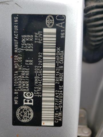 TOYOTA COROLLA MA 2010 with VIN 2T1KU4EE5AC428792 - Photo from auction