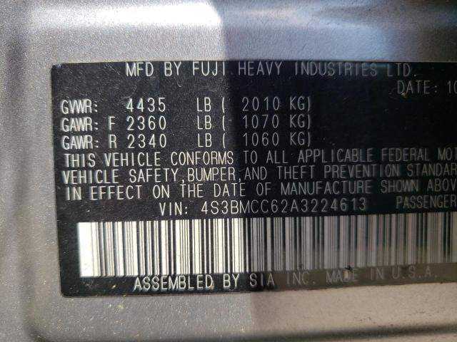 Photo 10 from auction – 2010 SUBARU LEGACY 2.5 with VIN 4S3BMCC62A3224613