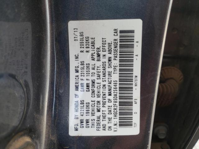 Photo 10 from auction – 2013 HONDA ACCORD EXL with VIN 1HGCR2F85DA256485