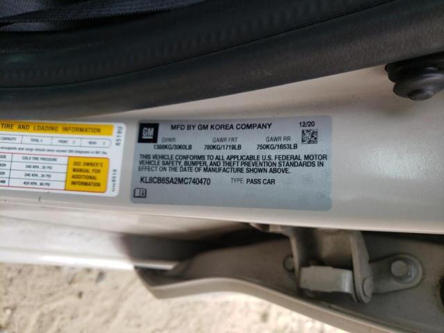 Photo 10 from auction – 2021 CHEVROLET SPARK LS with VIN KL8CB6SA2MC740470
